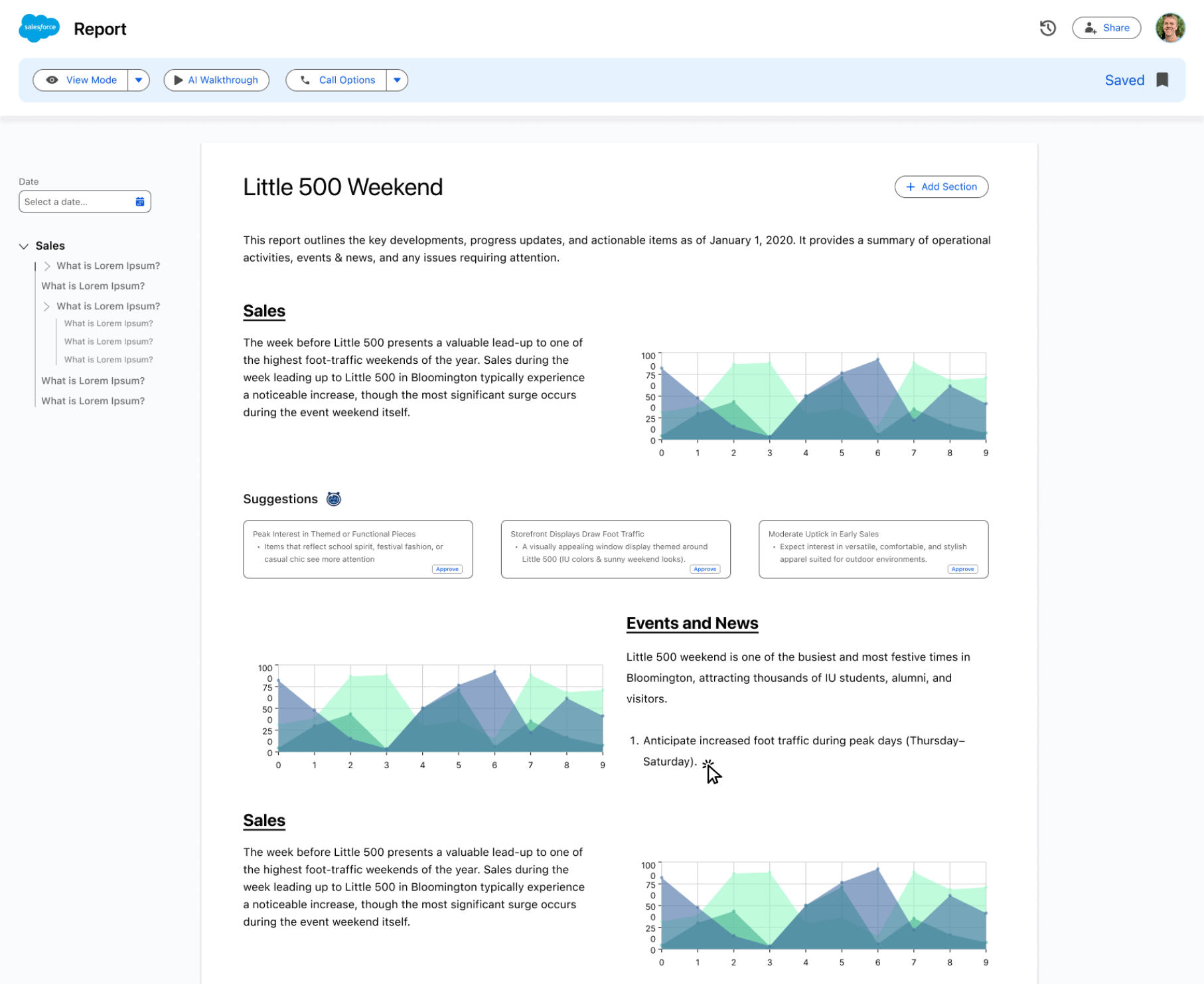 Main document from Salesforce interview